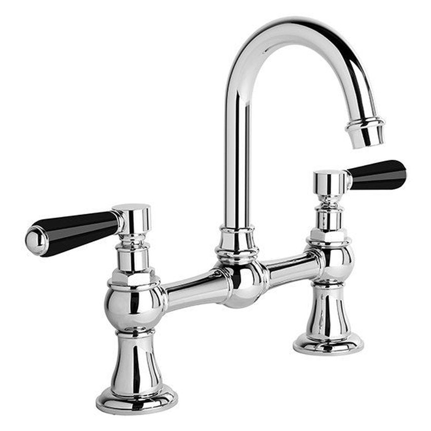 Brodware Winslow Basin Set I, Black Porcelain Lever