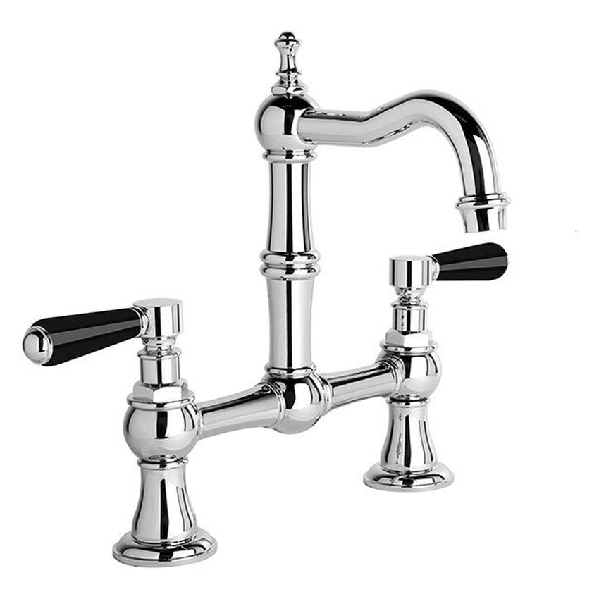 Brodware Winslow Basin Set II, Black Porcelain Lever