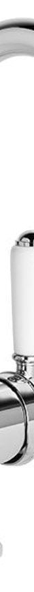 Brodware Winslow Basin Mixer IV, White Porcelain Lever
