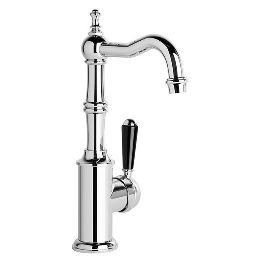 Brodware Winslow Basin Mixer III, Black Porcelain Lever