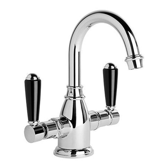 Brodware Winslow Basin Mixer II, Black Porcelain Lever