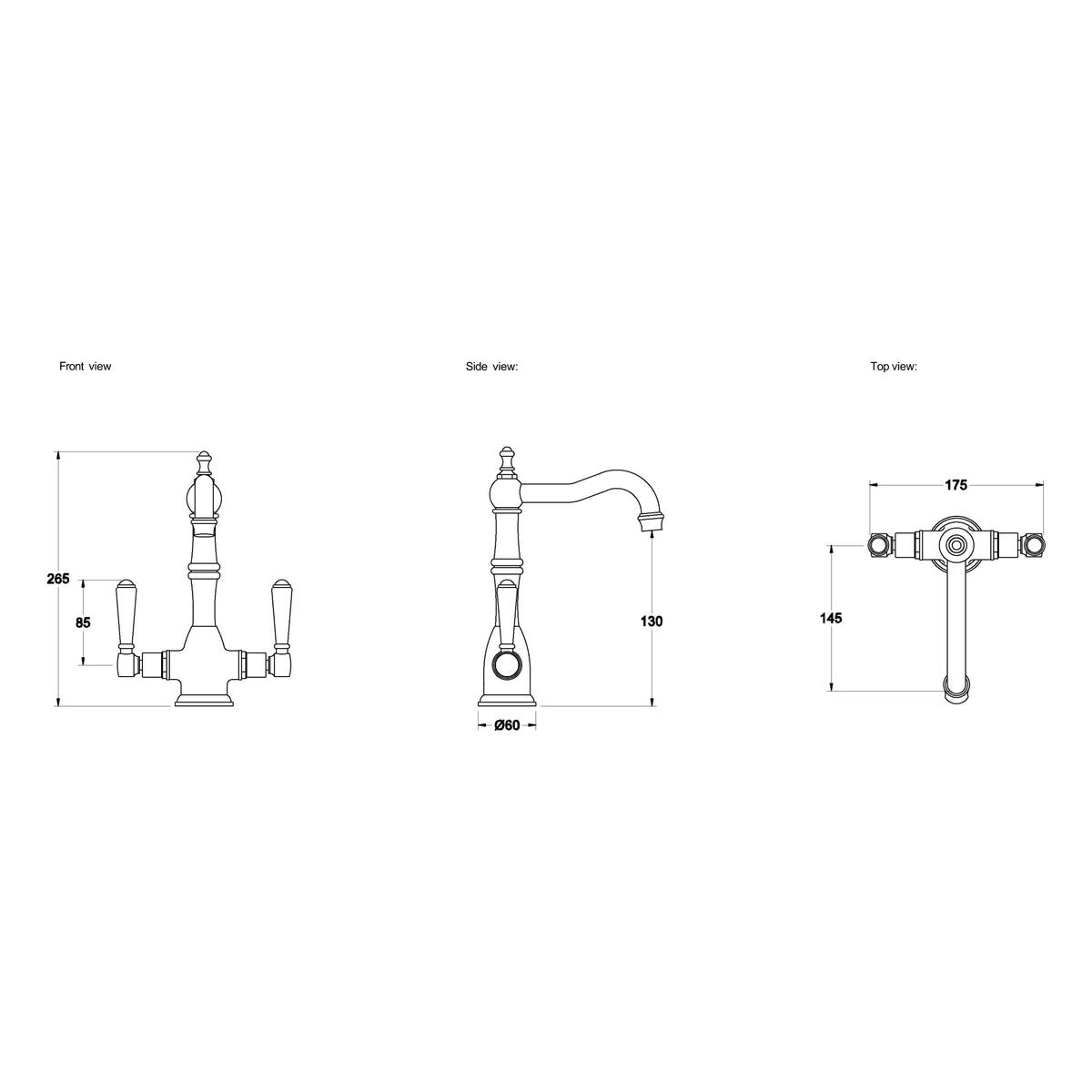 Brodware Winslow Basin Mixer I, Metal Lever