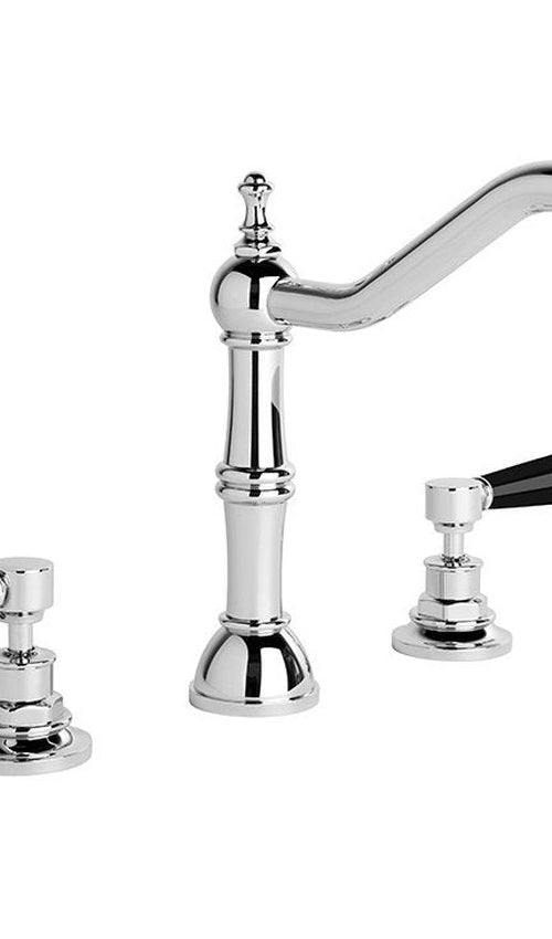 Brodware Winslow Bath Set II, Black Porcelain Lever