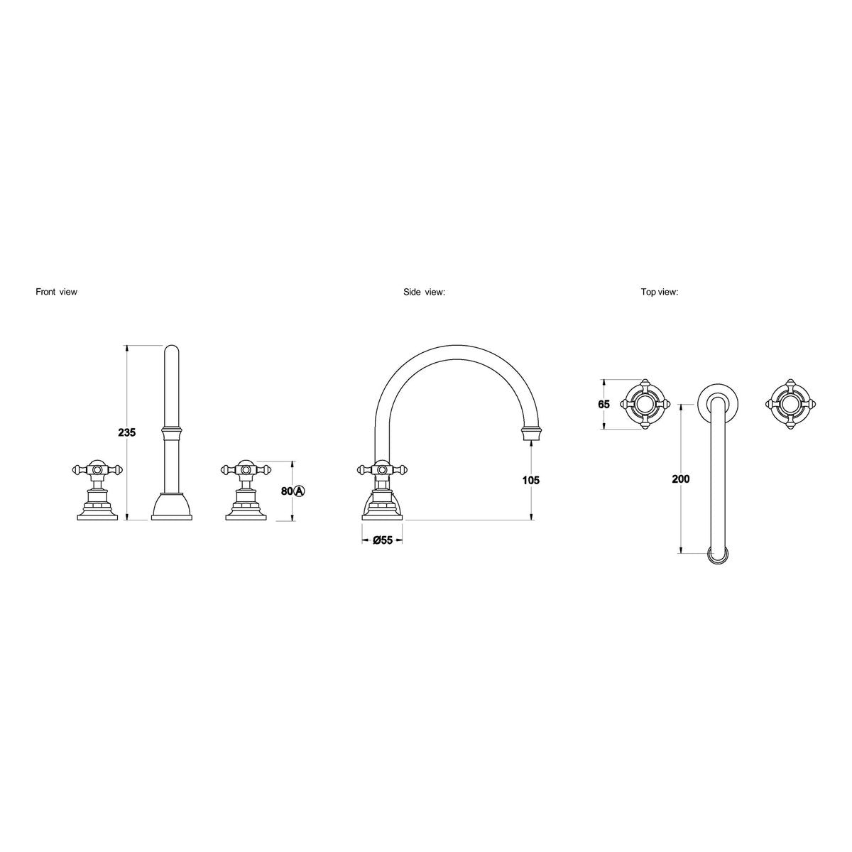 Brodware Winslow Kitchen Set IV, Cross Handle - Ceramic Disc