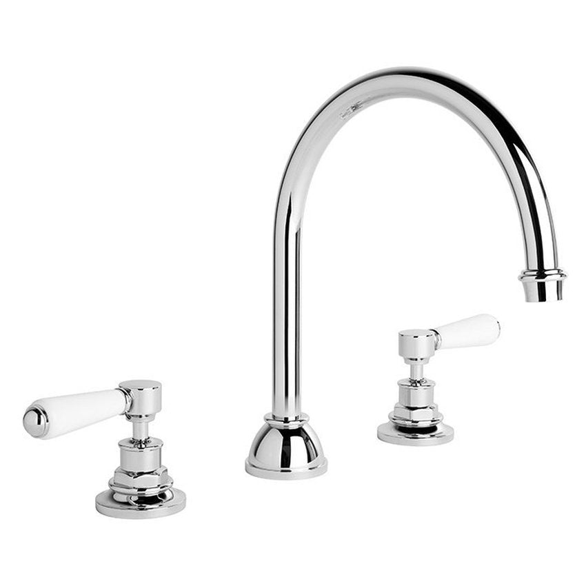 Brodware Winslow Kitchen Set IV, White Porcelain Lever