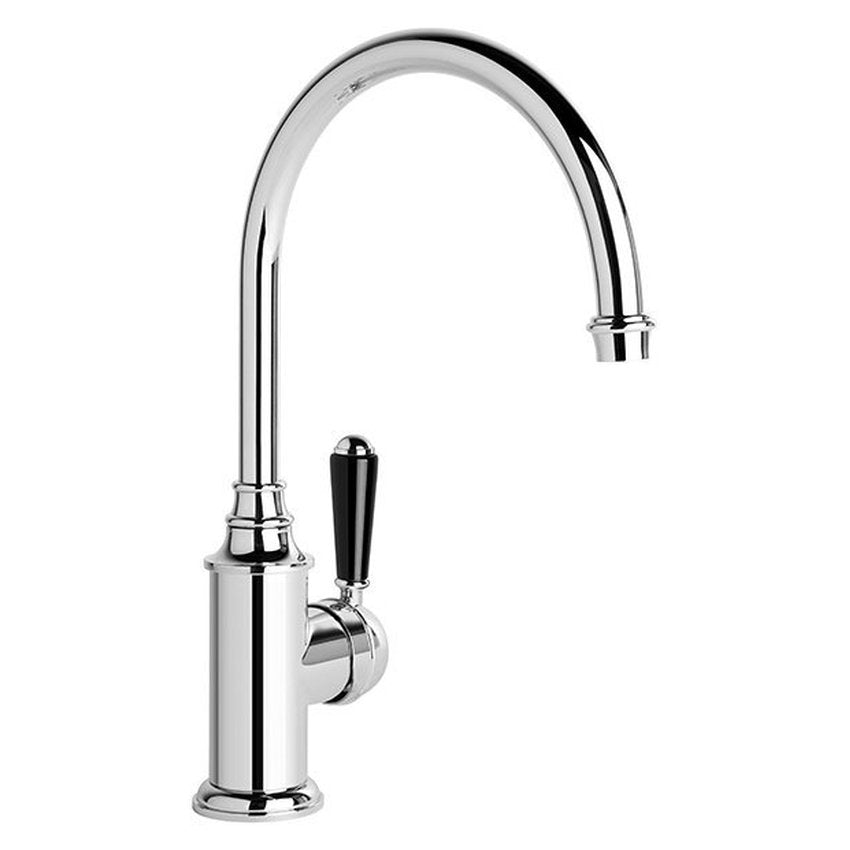 Brodware Winslow Kitchen Mixer V, Black Porcelain Lever