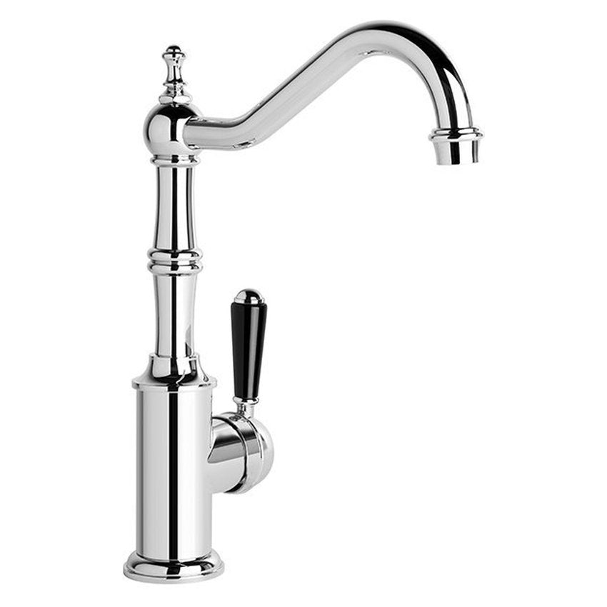 Brodware Winslow Kitchen Mixer IV, Black Porcelain Lever