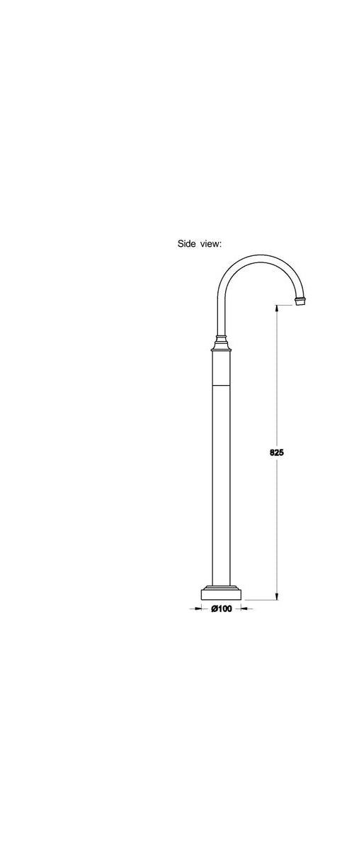Brodware Winslow Bath Mixer II, Kristall Lever
