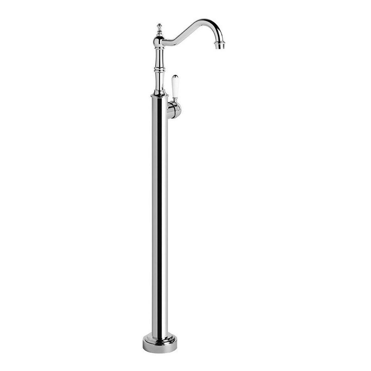 Brodware Winslow Bath Mixer I, White Porcelain Lever
