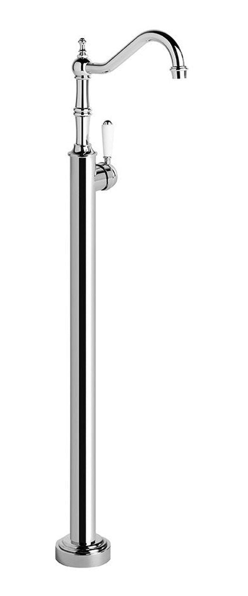 Brodware Winslow Bath Mixer I, White Porcelain Lever
