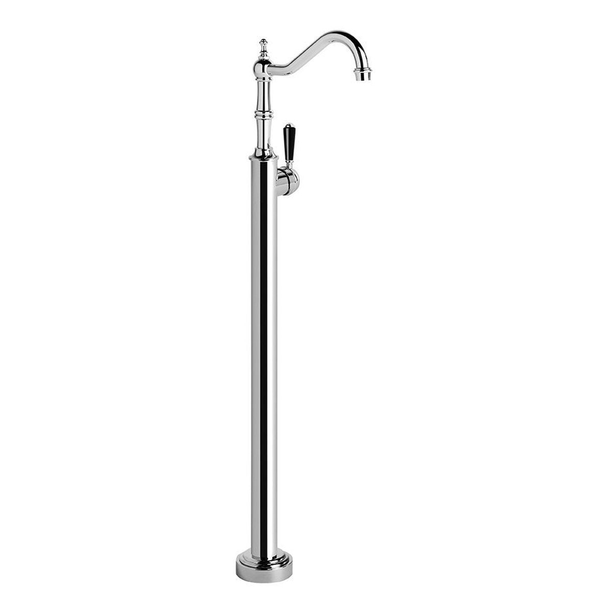 Brodware Winslow Bath Mixer I, Black Porcelain Lever