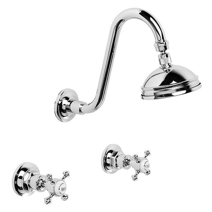 Brodware Winslow Shower Set, 100mm, Cross Handle - Ceramic Disc