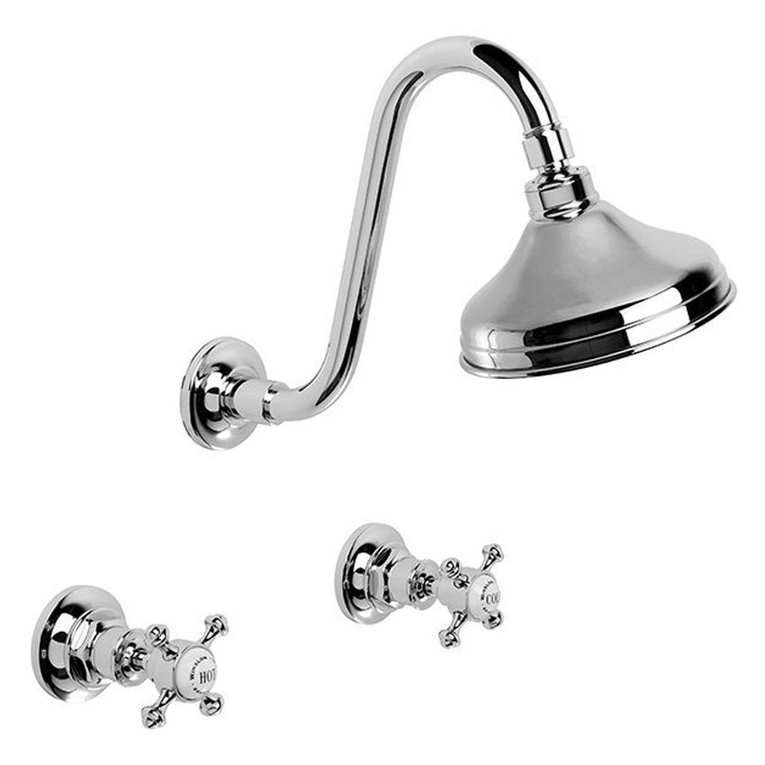 Brodware Winslow Shower Set, 150mm, Cross Handle - Ceramic Disc