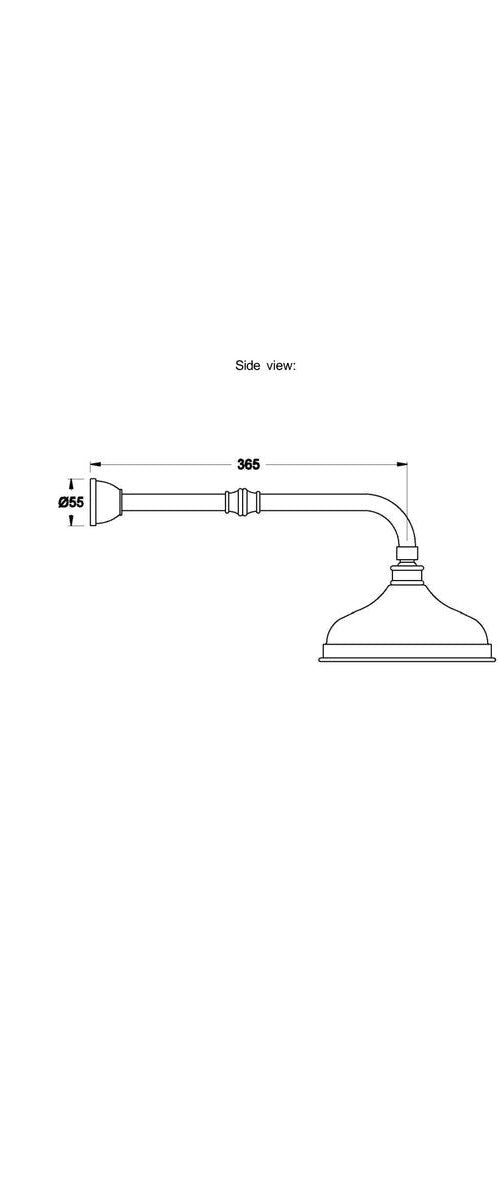 Brodware Winslow Shower Rose & Arm, 200mm