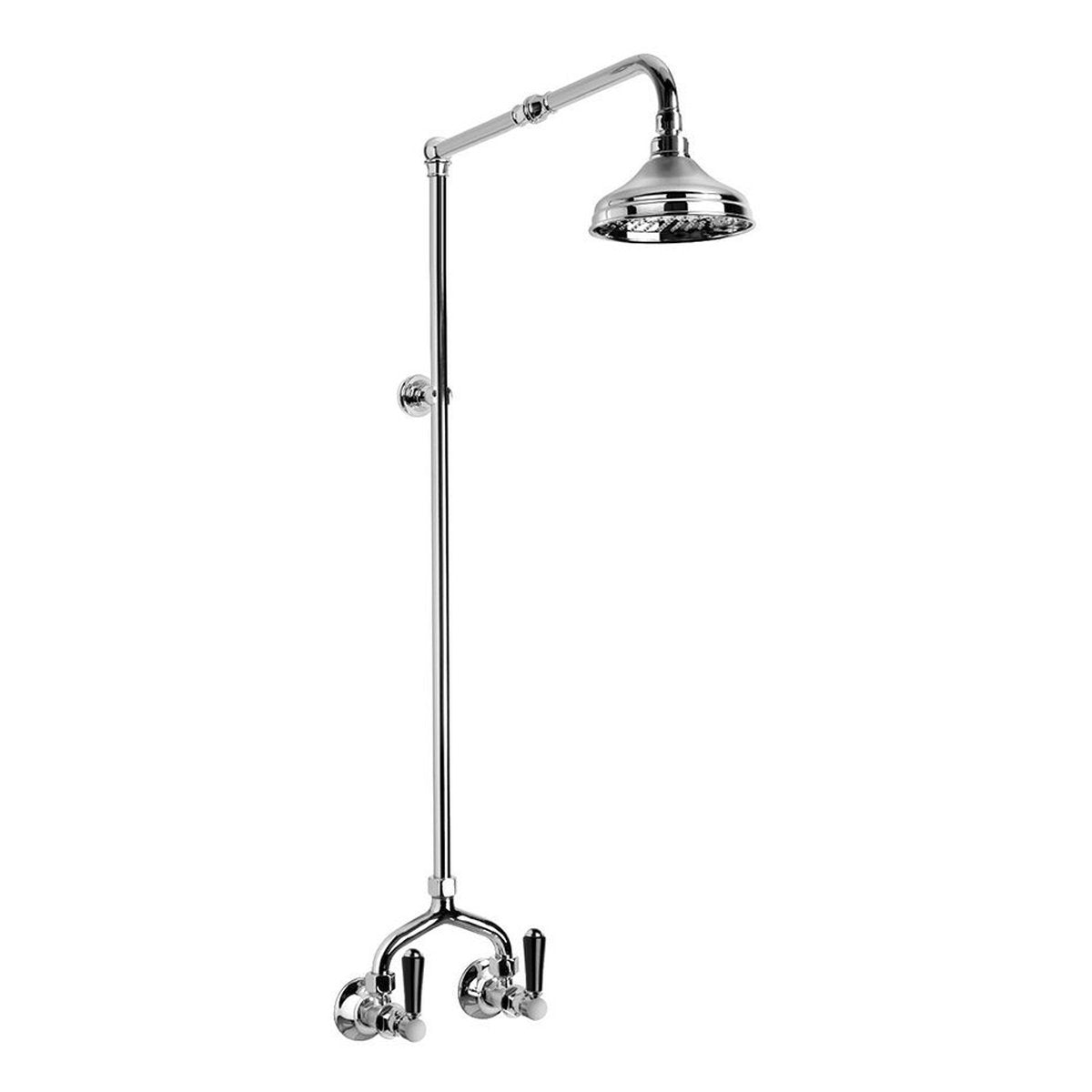 Brodware Winslow Shower Set IV, Black Porcelain Lever