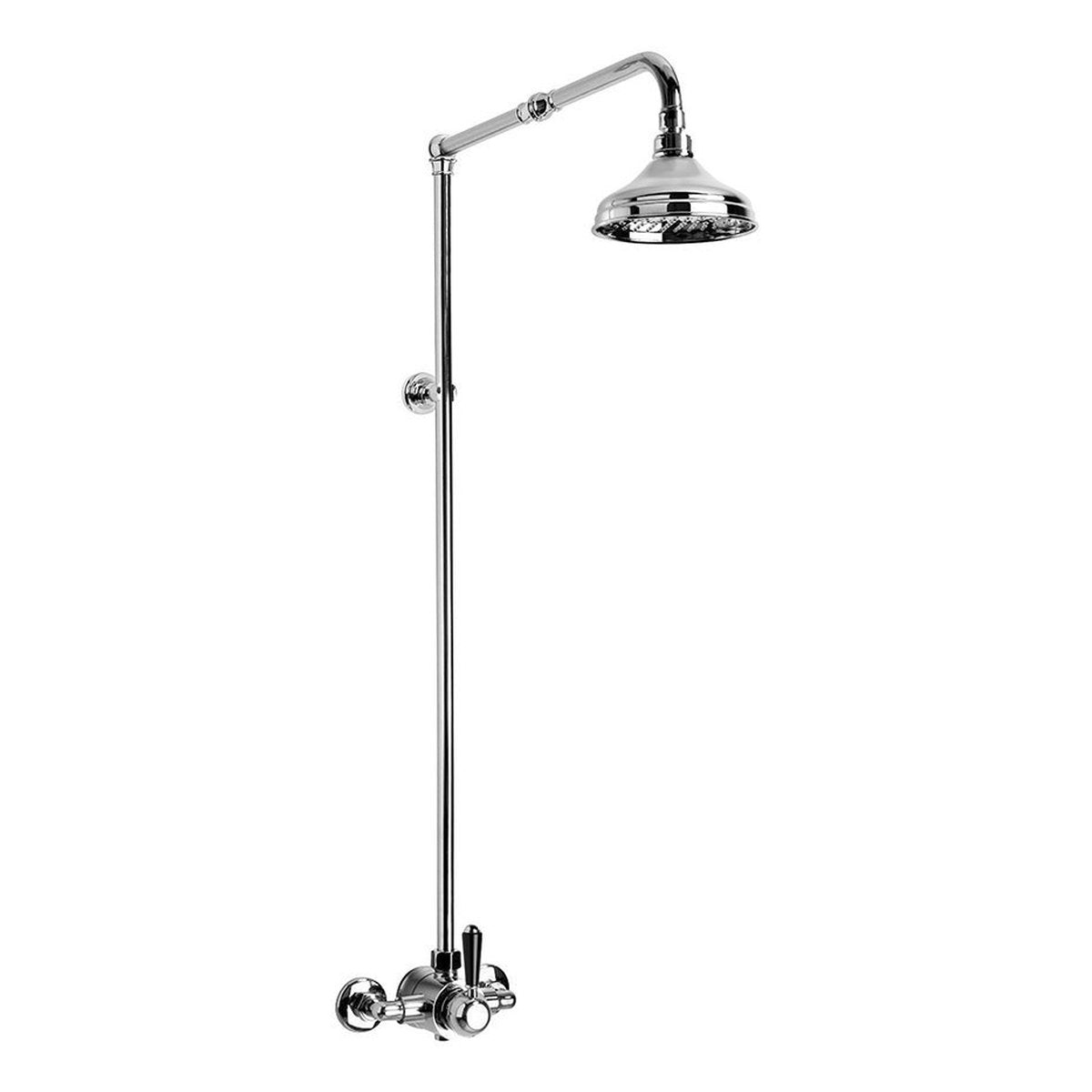 Brodware Winslow Shower Mixer Set VI, Black Porcelain Lever