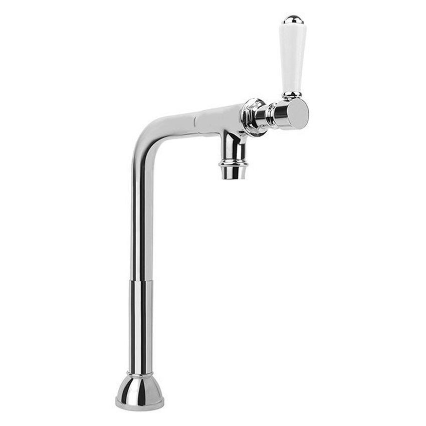 Brodware Winslow Bar Tap, White Porcelain Lever