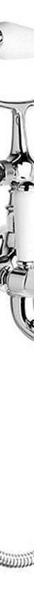 Brodware Winslow Bath Mixer With Handshower III, White Porcelain Lever