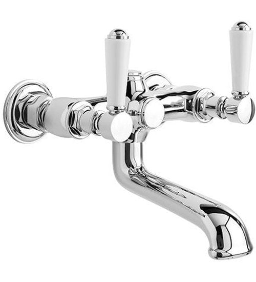 Brodware Winslow Bath Set, White Porcelain Lever