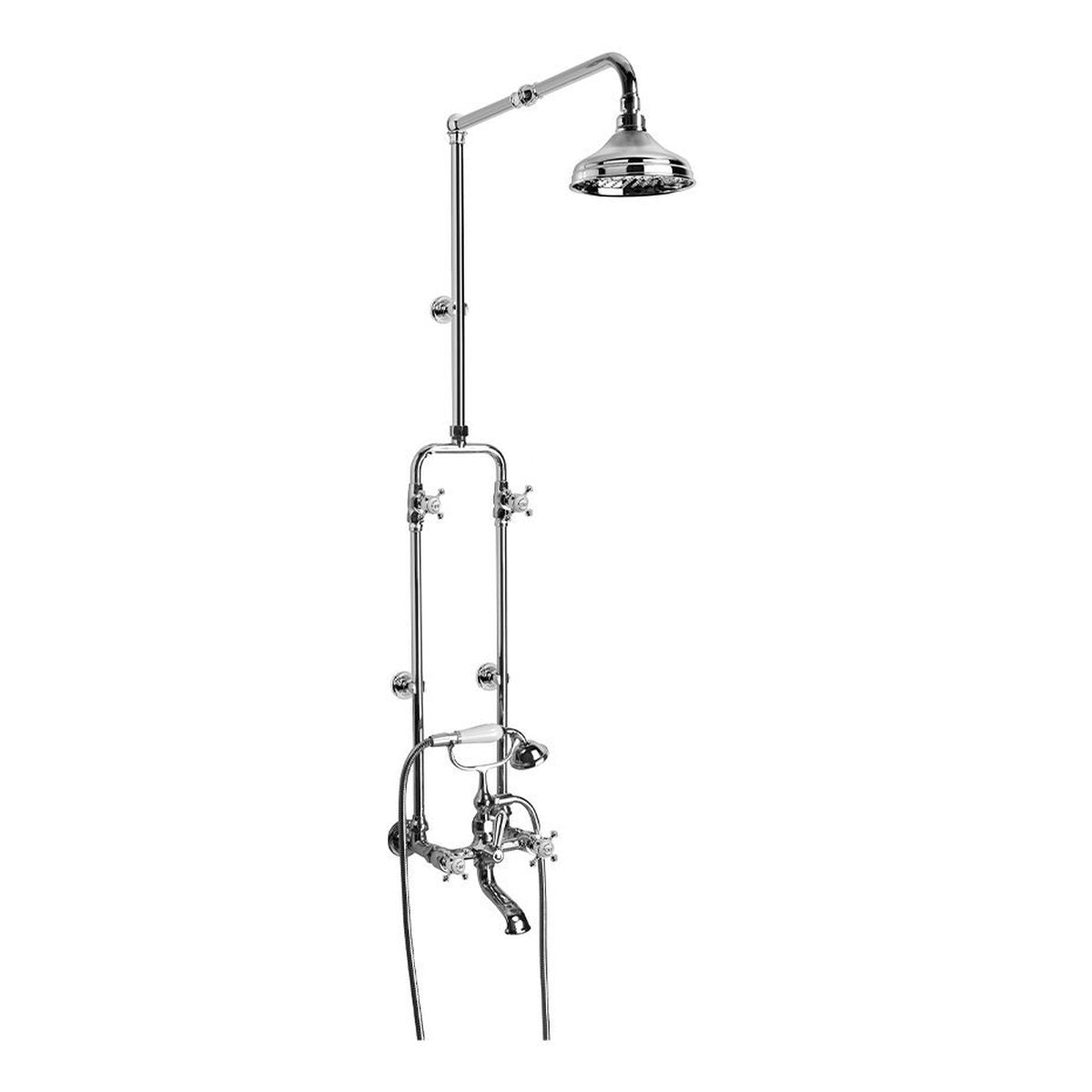 Brodware Winslow Bath & Shower Set II, Cross Handle - Ceramic Disc