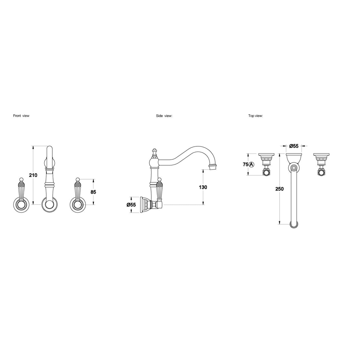 Brodware Winslow Wall Set IV, Kristall Lever