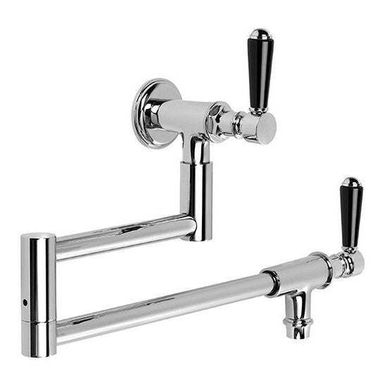 Brodware Winslow Pot Filler, Black Porcelain Lever