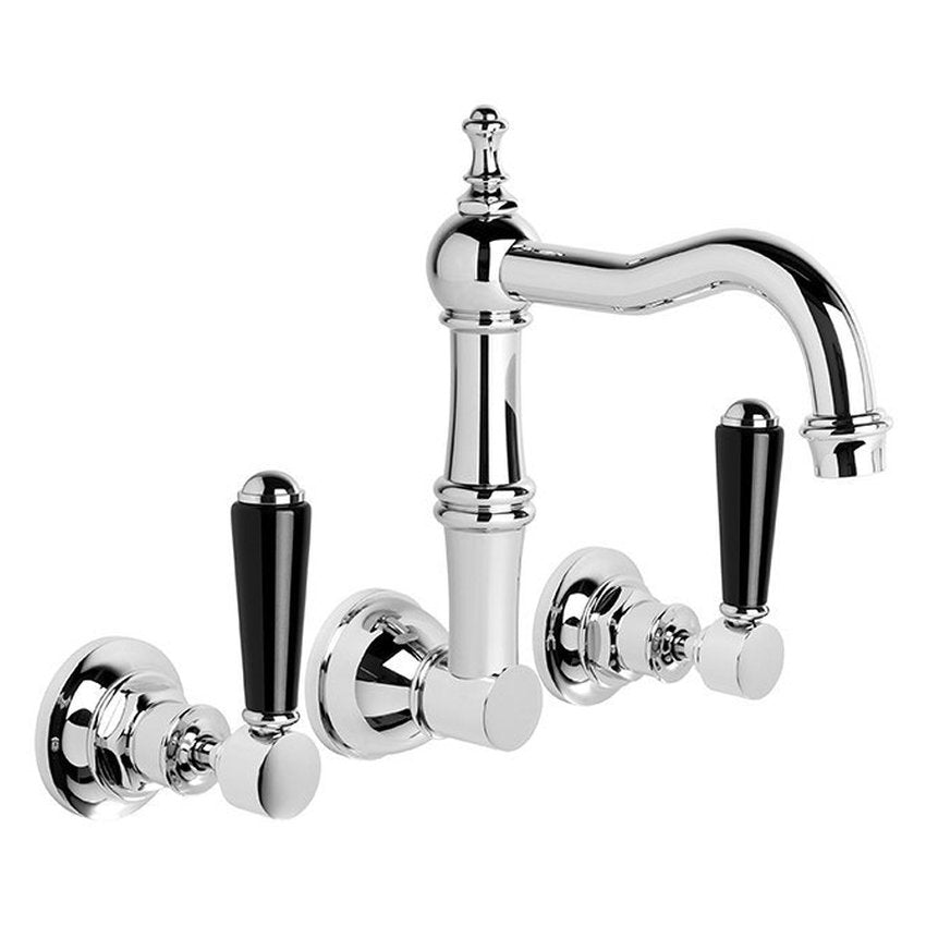 Brodware Winslow Wall Set II, Black Porcelain Lever