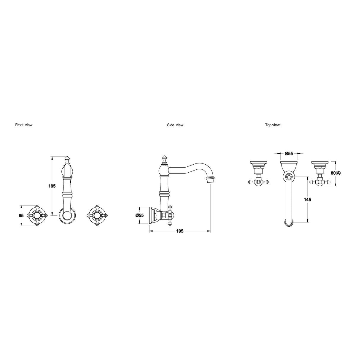 Brodware Winslow Wall Set II, Kristall Lever
