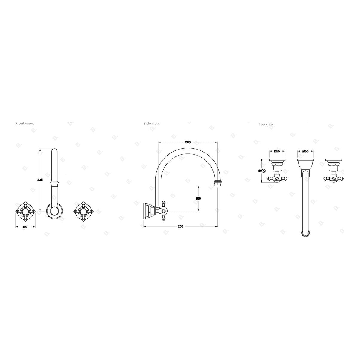 Brodware Winslow Wall Set III, Kristall Lever