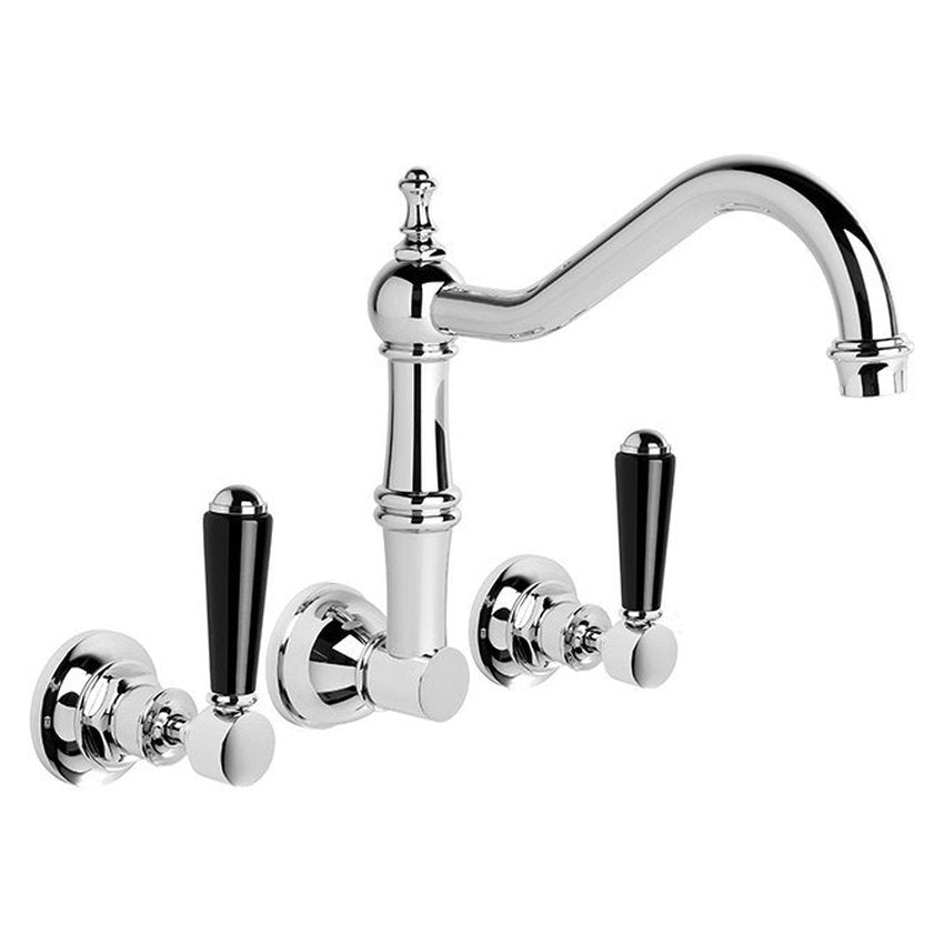 Brodware Winslow Wall Set I, Black Porcelain Lever