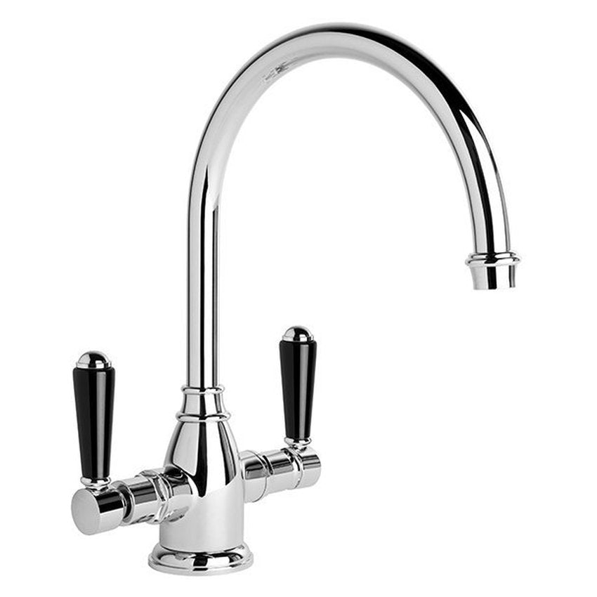 Brodware Winslow Kitchen Mixer II, Black Porcelain Lever