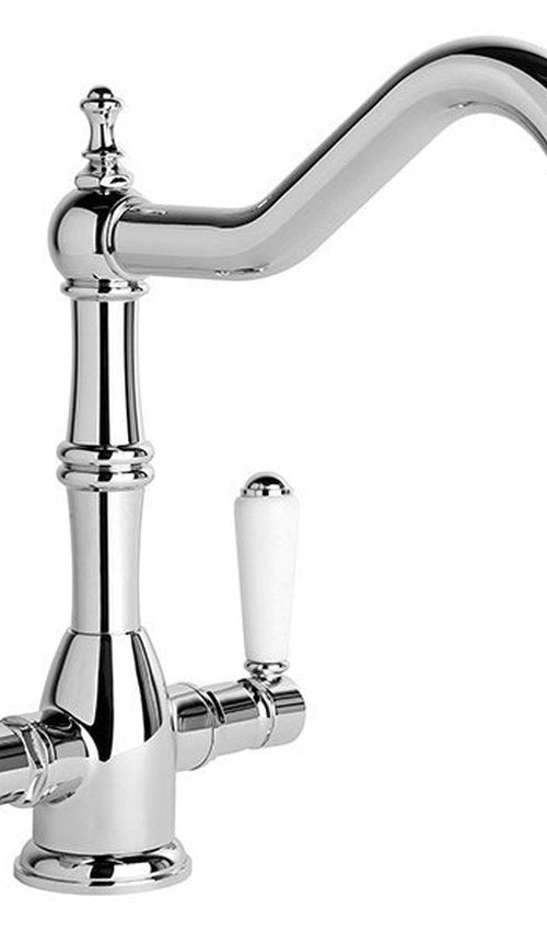 Brodware Winslow Kitchen Mixer I, White Porcelain Lever