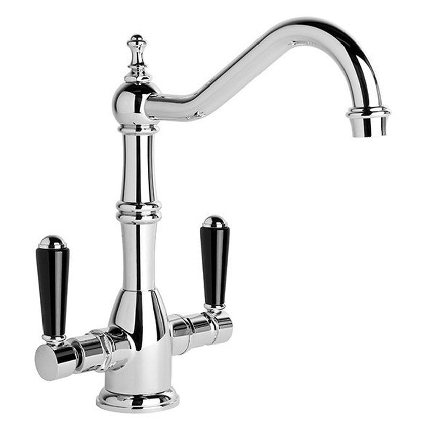 Brodware Winslow Kitchen Mixer I, Black Porcelain Lever