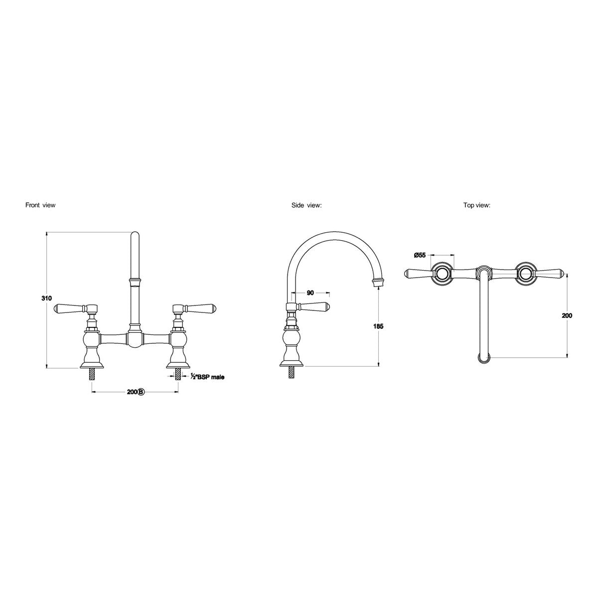 Brodware Winslow Kitchen Set III, Metal Lever