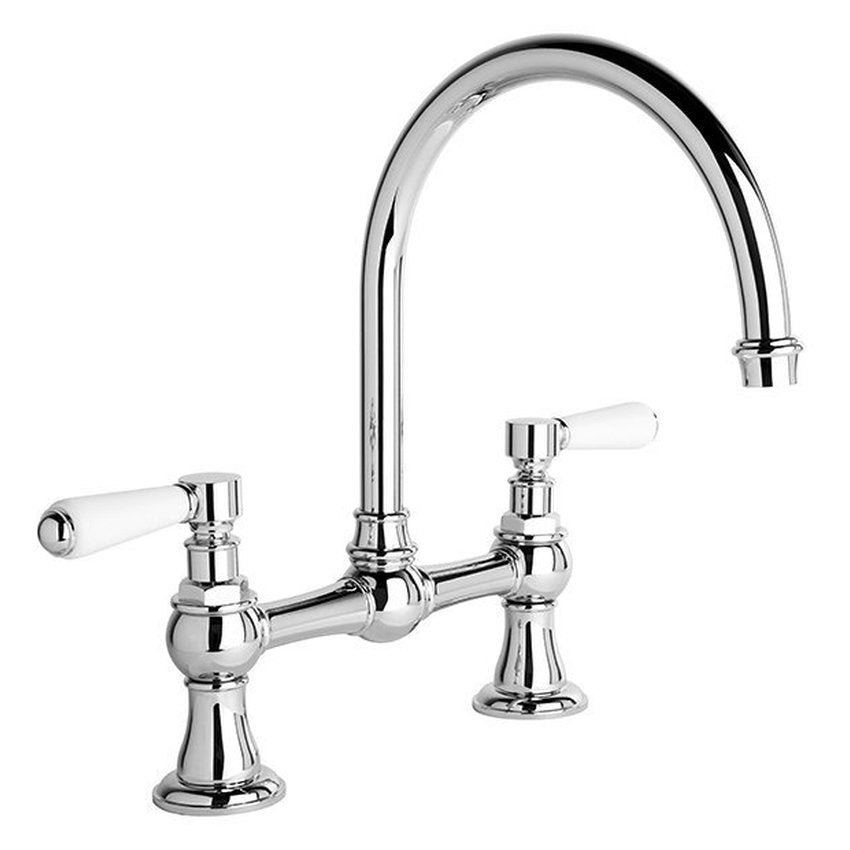 Brodware Winslow Kitchen Set III, White Porcelain Lever