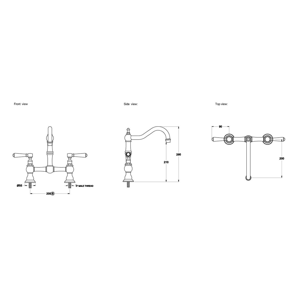 Brodware Winslow Kitchen Set II, Metal Lever