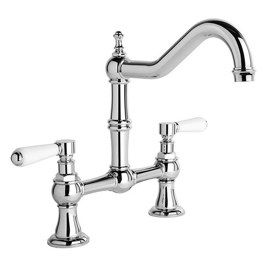 Brodware Winslow Kitchen Set II, White Porcelain Lever
