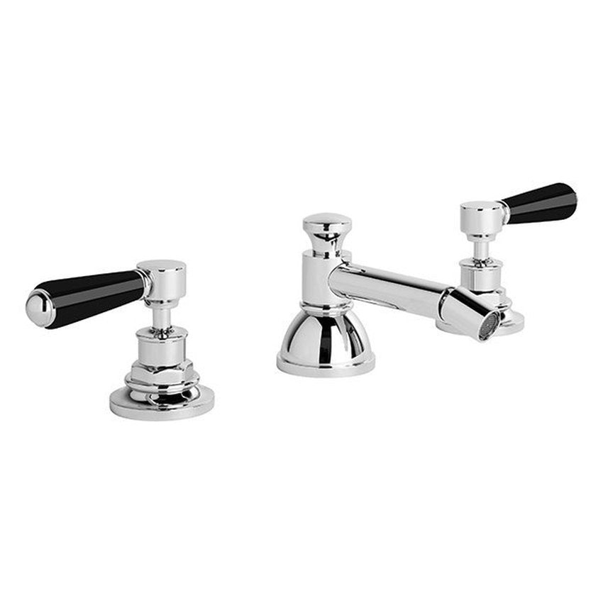Brodware Winslow Bidet Set I, Black Porcelain Lever