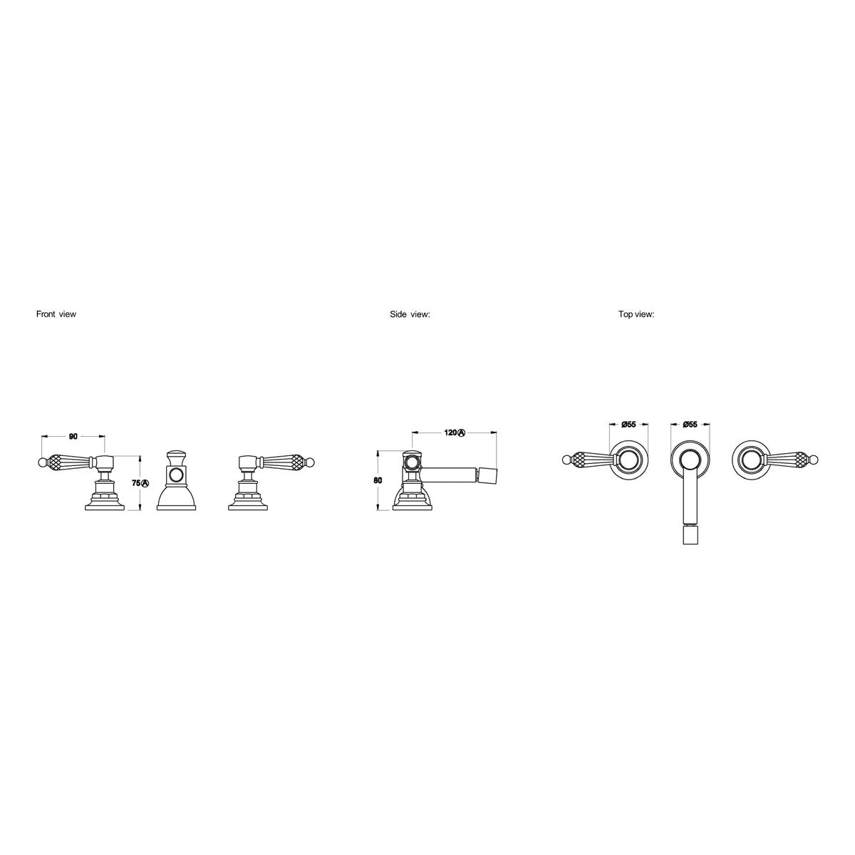 Brodware Winslow Bidet Set I, Kristall Lever