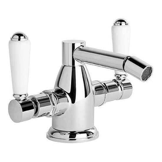 Brodware Winslow Bidet Mixer I, White Porcelain Lever