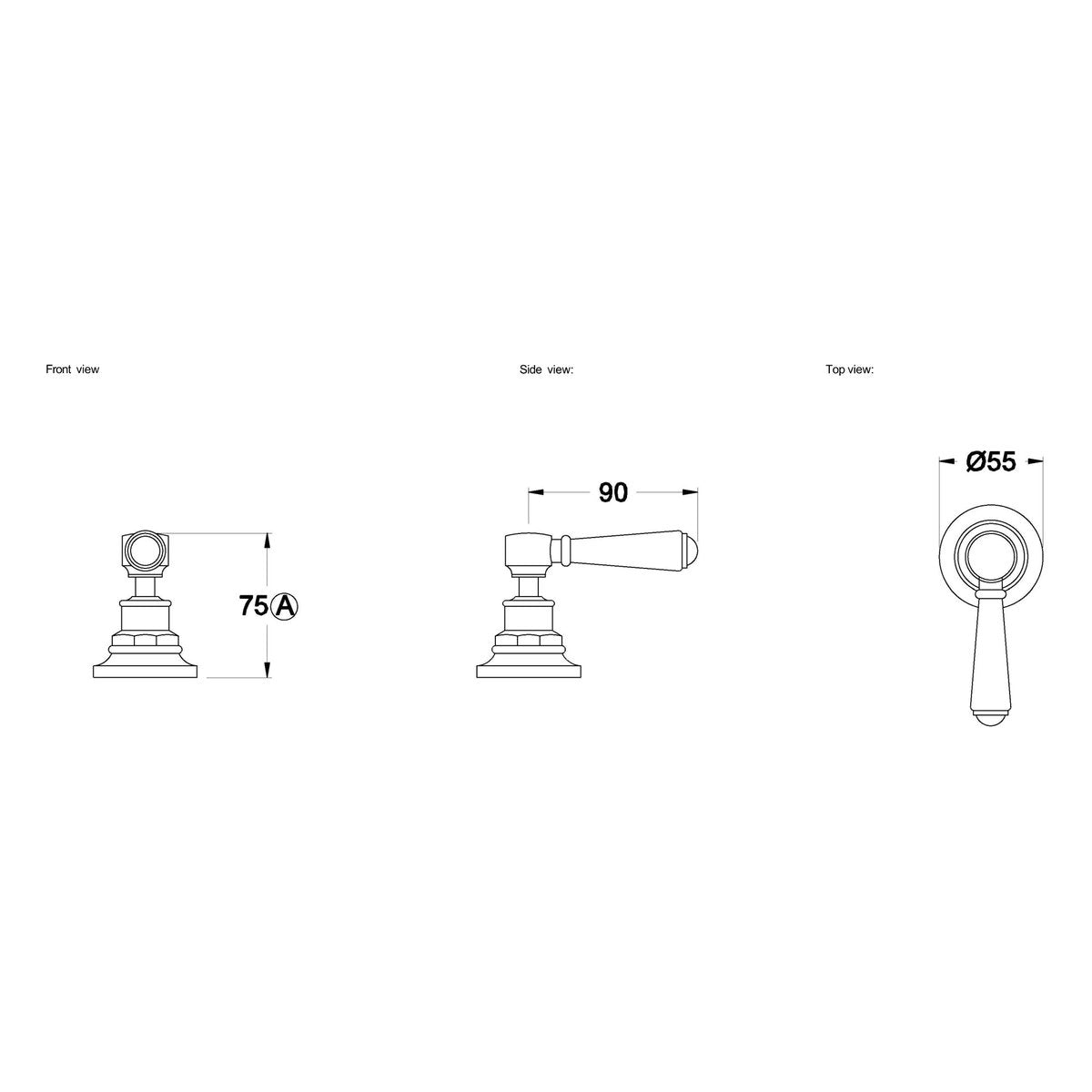 Brodware Winslow Diverter, Metal Lever