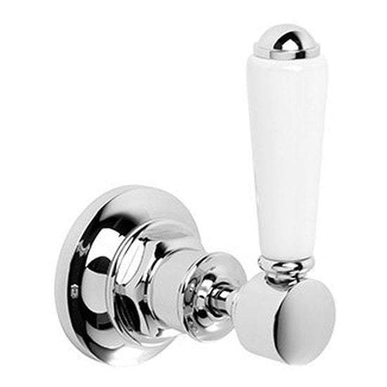Brodware Winslow Diverter, White Porcelain Lever