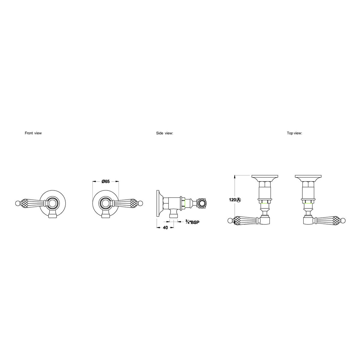 Brodware Winslow Washing Machine Taps I, Kristall Lever