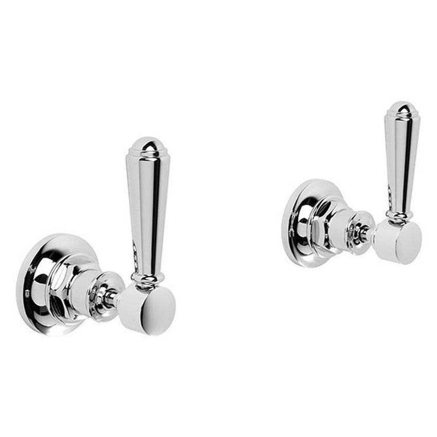Brodware Winslow Wall Taps, Metal Lever