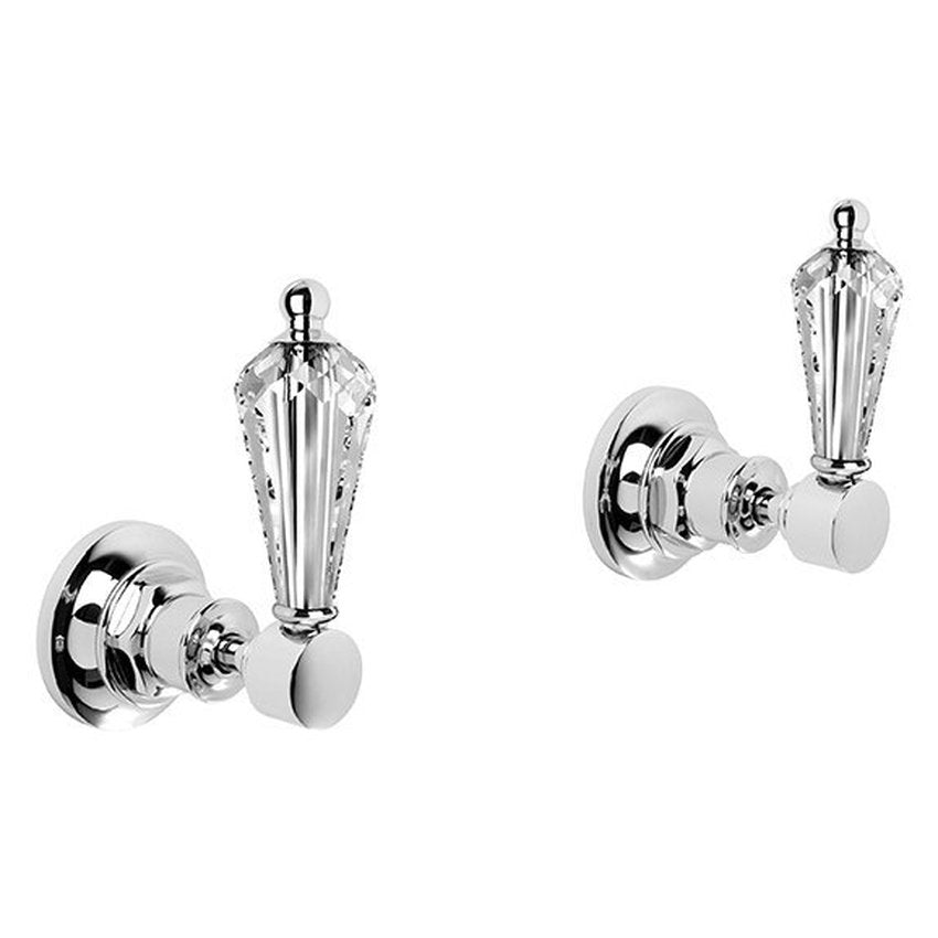 Brodware Winslow Wall Taps, Kristall Lever