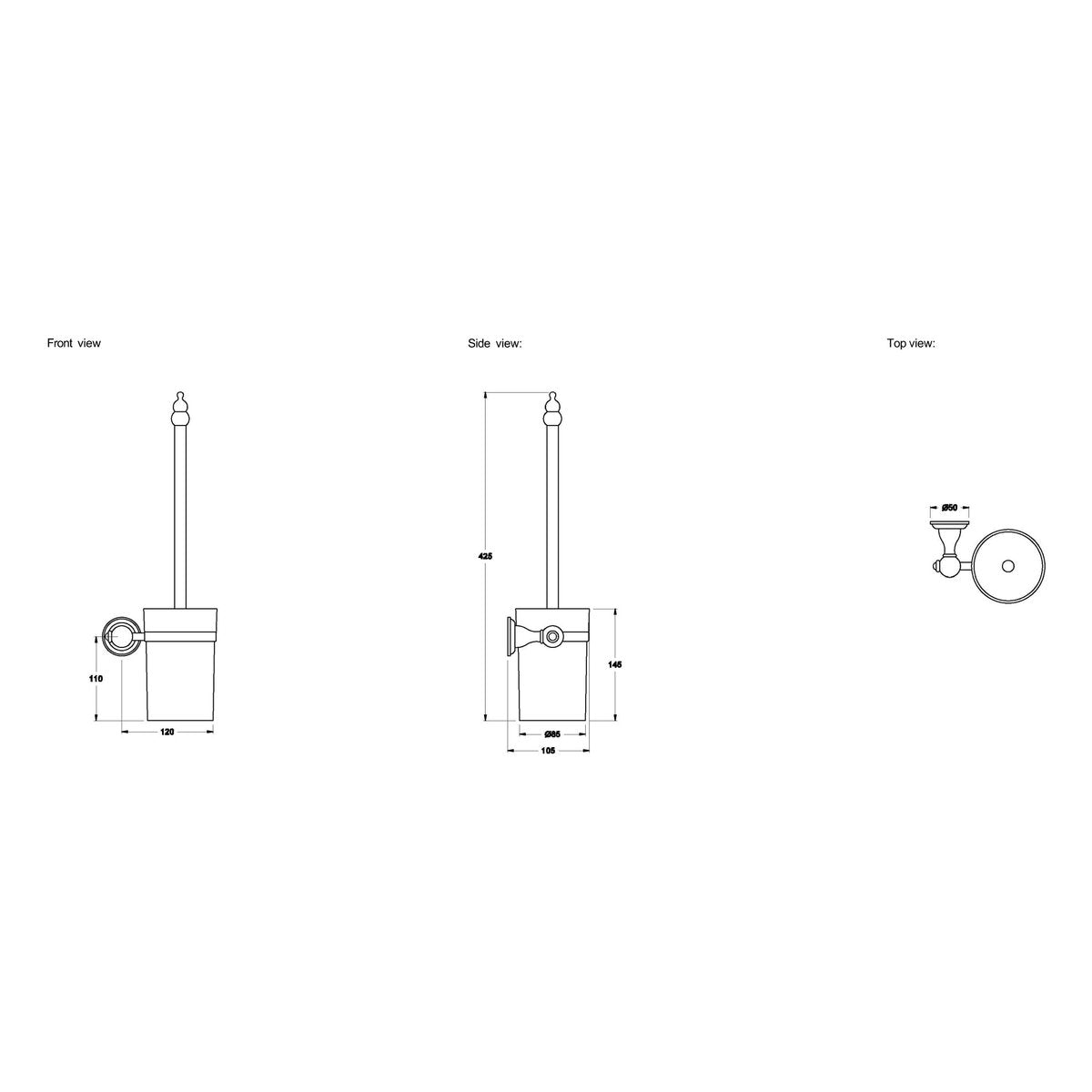 Brodware Winslow Toilet Brush Holder