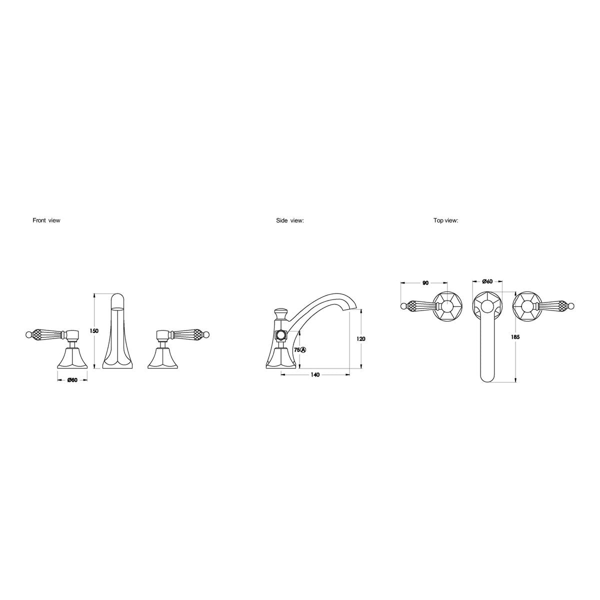 Brodware Classique Basin Set II, Kristall Lever