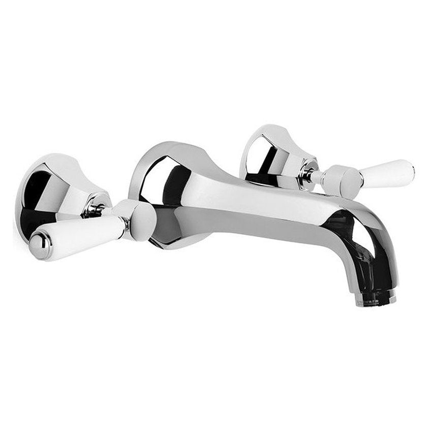 Brodware Classique 170mm Wall Set, White Porcelain Lever