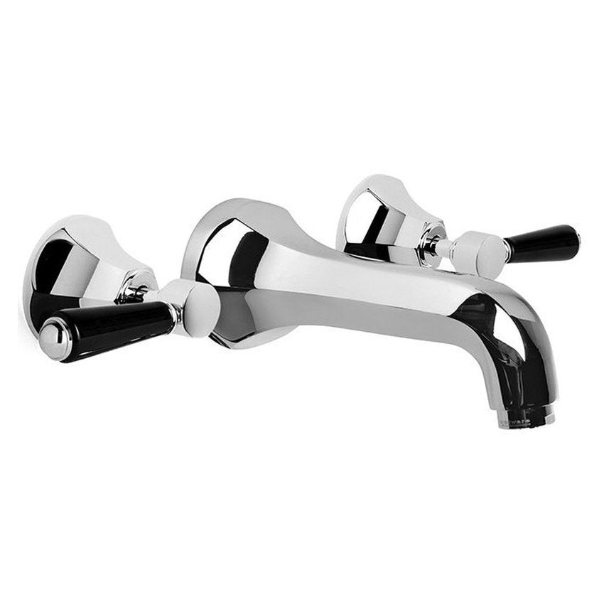 Brodware Classique 170mm Wall Set, Black Porcelain Lever