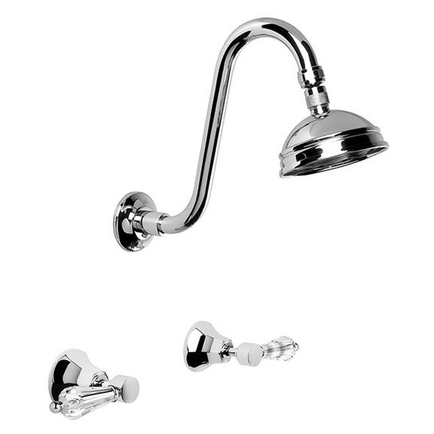 Brodware Classique 100mm Shower Set, Kristall Lever